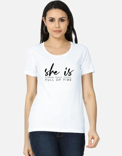 She is full of fire Women's Classic T-Shirt - Notthing Hill & Co.