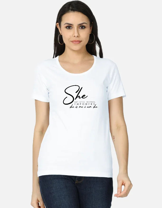 She Empowers Women's Classic T-Shirt - Notthing Hill & Co.