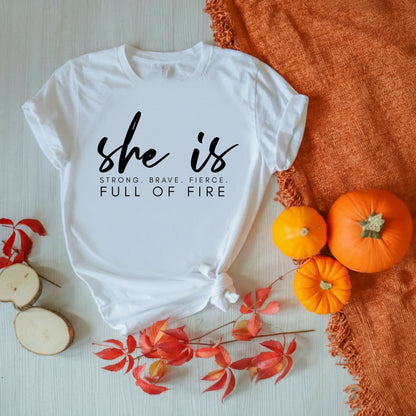 She is full of fire Women's Classic T-Shirt - Notthing Hill & Co.
